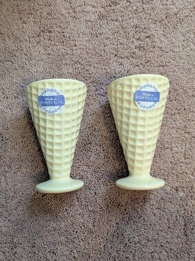 Faiancas Ramos Waffle Cone Ceramic Ice Cream Holders made in Portugal NEW